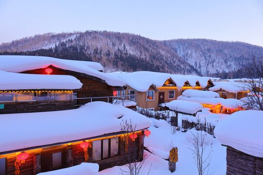 雪乡夜景