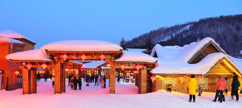 雪乡夜景