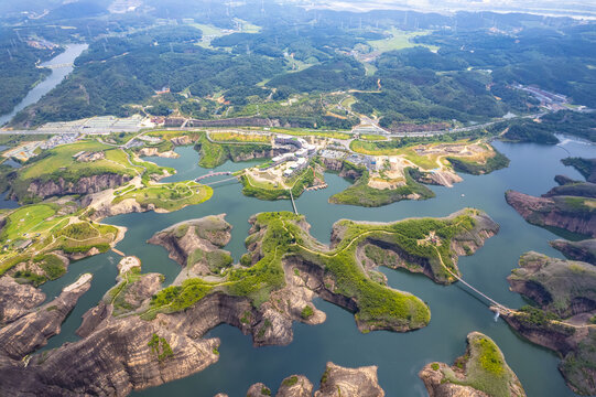 航拍湖南郴州高椅岭