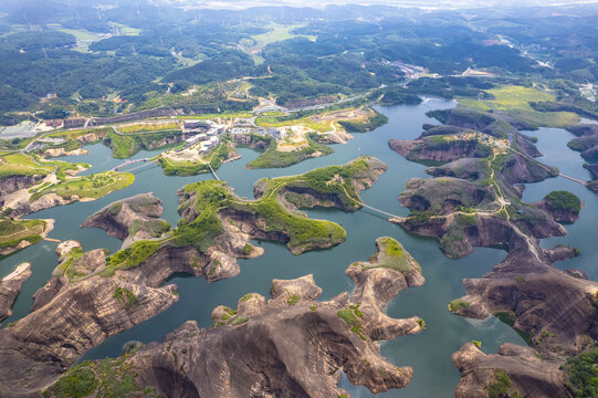 航拍湖南郴州高椅岭