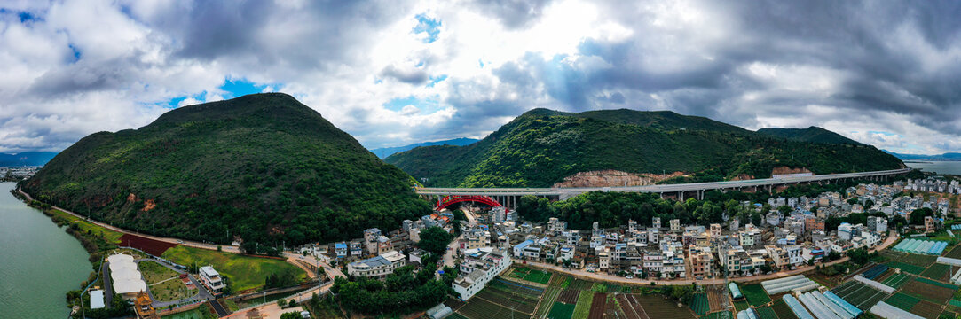 澄川公路海门段航拍