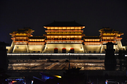 应天门夜景全景