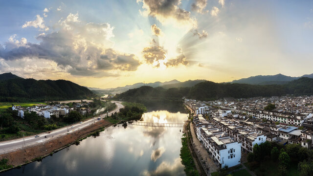 婺源江湾村全景