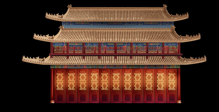 中式婚禮手繪效果圖
