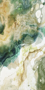 绿色玉石流水曲线艺术纹理