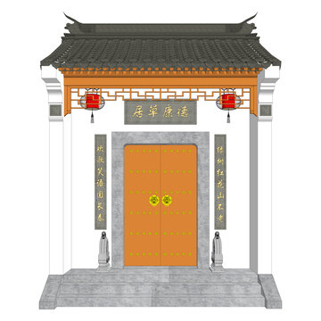 門(mén)樓立面效果圖