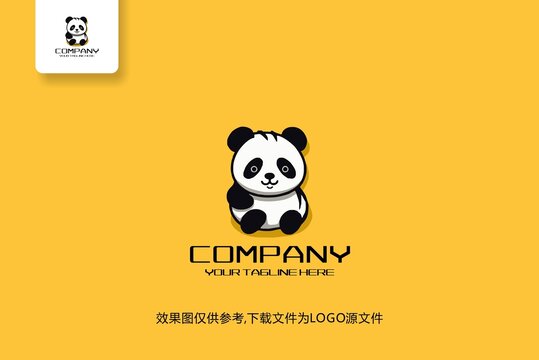 动物熊猫logo标志