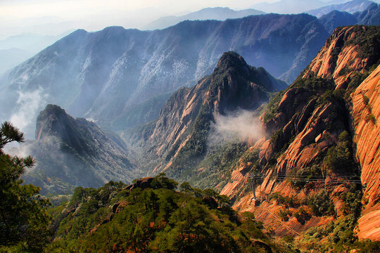 黄山暮色