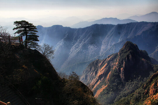 黄山远眺黄山美景