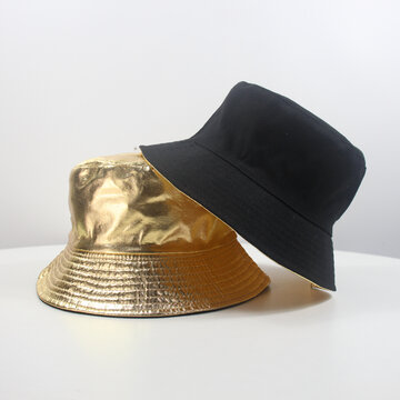 金属色渔夫帽