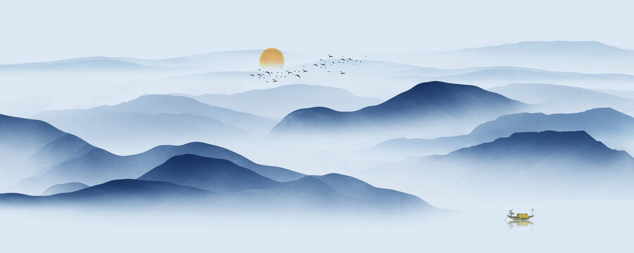 新中式山水畫