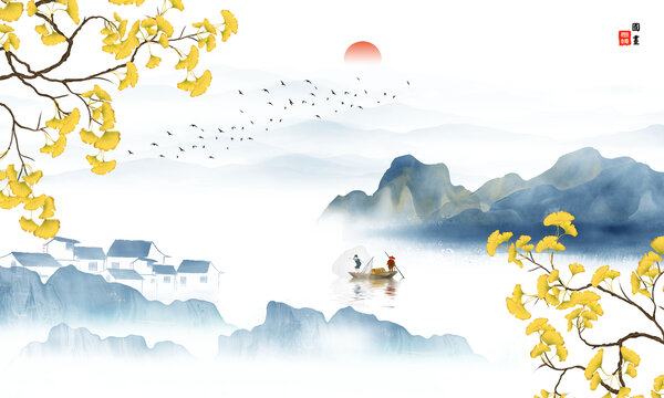 新中式山水畫