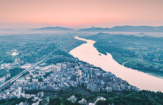 渠县土溪镇全景