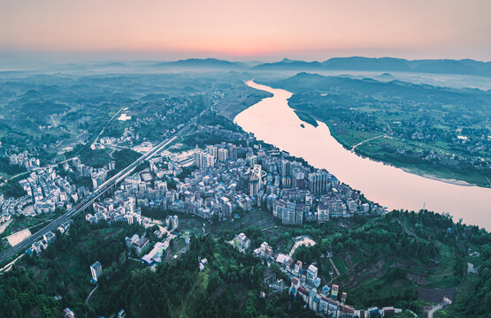 渠县土溪镇全景