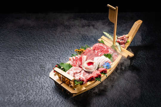 日式烤肉拼盘船