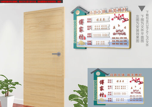 中式黨員聯(lián)系戶門牌
