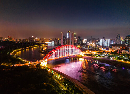 武汉晴川桥夜景