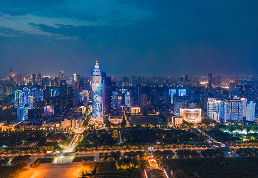 武汉汉口江滩夜景