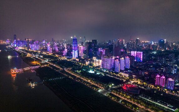 武汉汉口江滩夜景