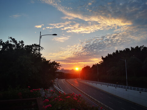 朝霞晚霞日出日落