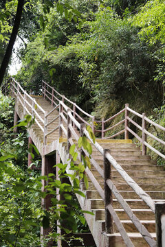 丹霞山的楼梯风景