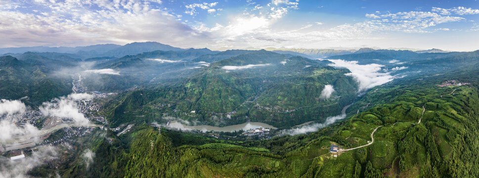 山川大地云海云雾缭绕自然风景