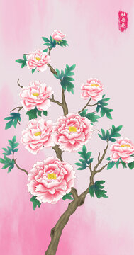 玄關(guān)牡丹花
