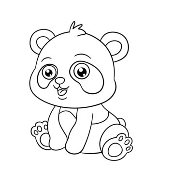 熊貓線稿