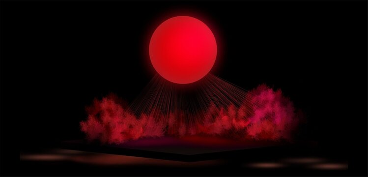 紅色秀場風(fēng)婚禮效果圖