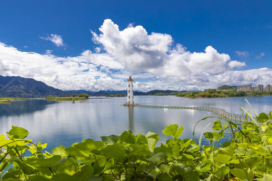 千岛湖灯塔特写