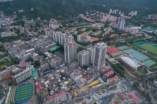航拍廈門大學(xué)廈大城市風(fēng)光