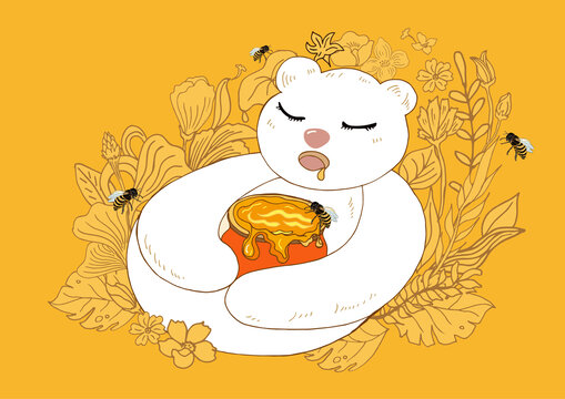 蜂蜜插畫