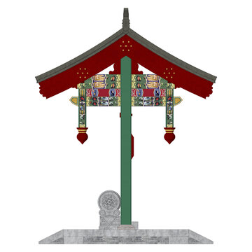 垂花門側(cè)立面效果圖