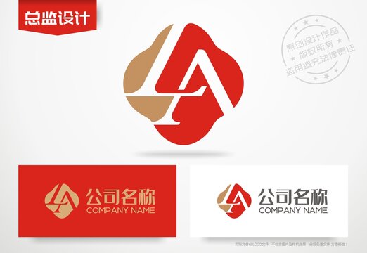 字母LA设计logo珠宝