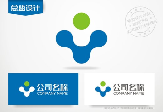 生物logo化工厂标志