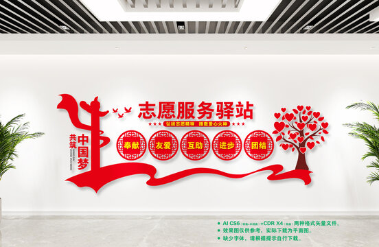 青年志愿者文化墻
