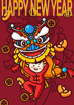 新年春節(jié)舞獅