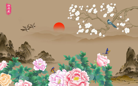 復(fù)古山水花鳥