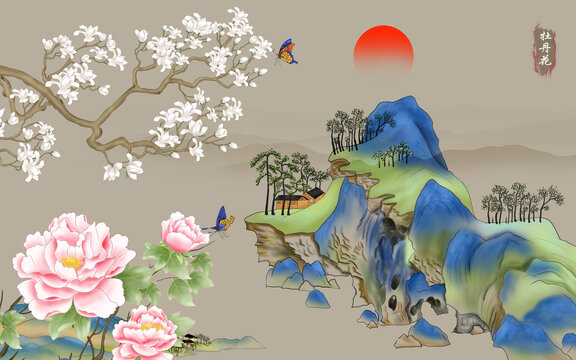 復(fù)古花鳥山水