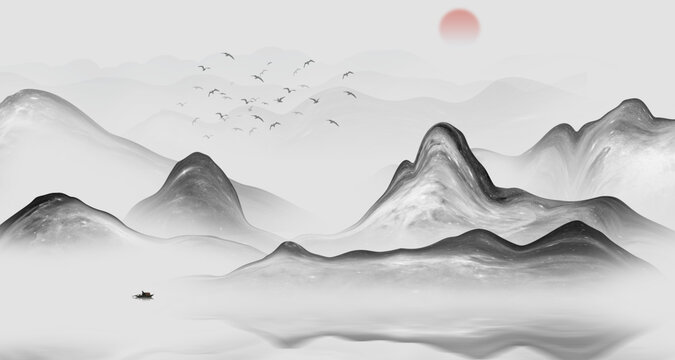 水墨山水畫