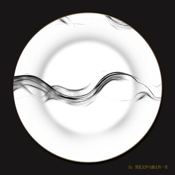 水墨藝術(shù)陶瓷餐具花紙設(shè)計