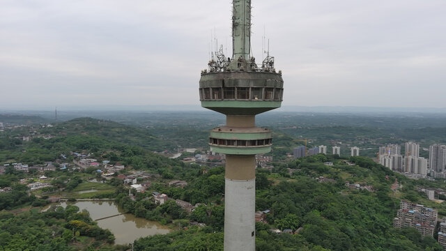 航拍地表建筑