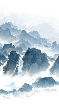 油畫抽象山水畫