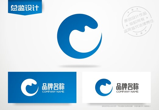 海浪logo科技公司标志