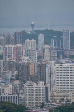 航拍厦门城市风光都市风景