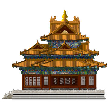 故宮角樓正北立面效果圖
