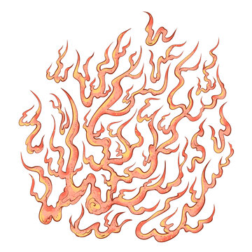 古風(fēng)火云祥云插畫