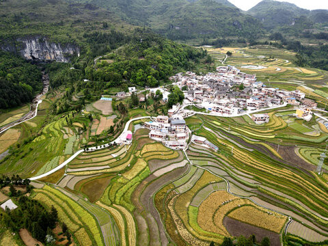 贵州梯田航拍