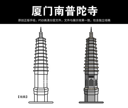 厦门地标建筑南普陀寺