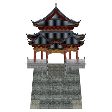 城樓側(cè)立面效果圖
